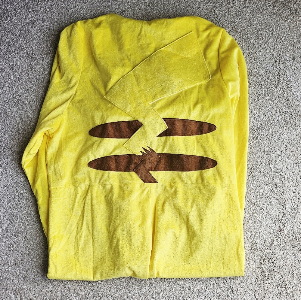 Yellow Pikachu Onesie Costume Adult LARGE XL - Picture 4 of 5